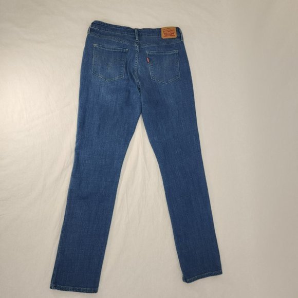 LEVI'S Mid Rise Skinny Floral Embroidered Jeans Size W31 L32 79% Cotton 19% Poly - Picture 9 of 16